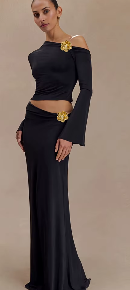 Janet 2 Piece Set with Metal Appliques