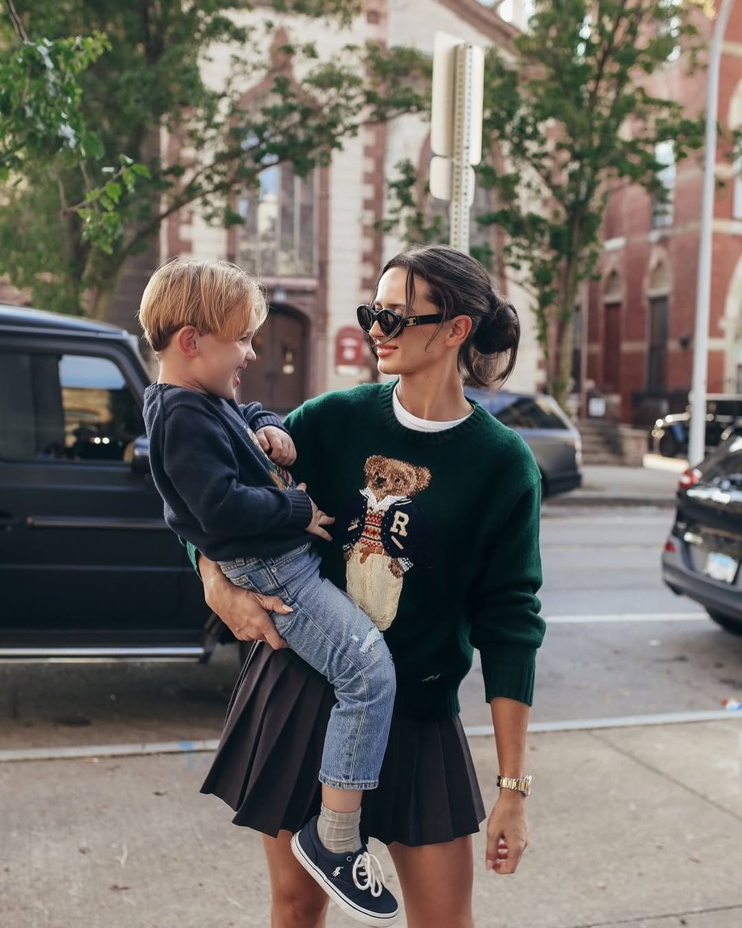 Bear Print Sweater