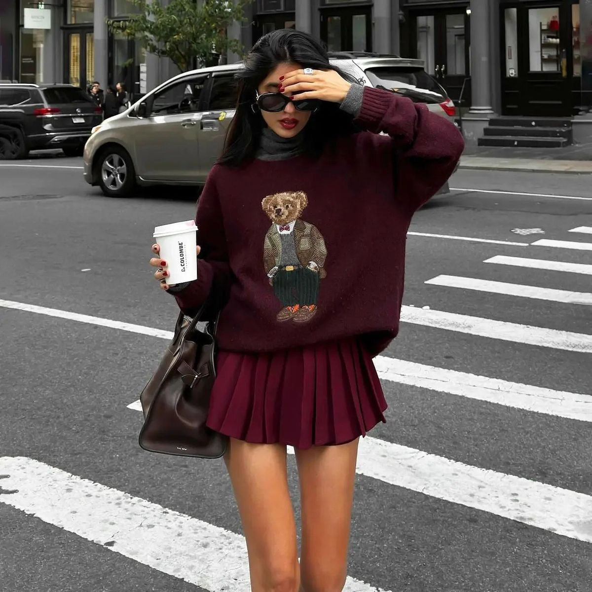 Bear Print Sweater