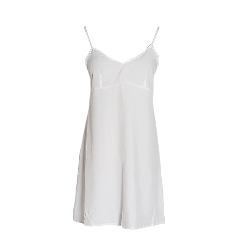 SImona White Dress with Long Sleeves