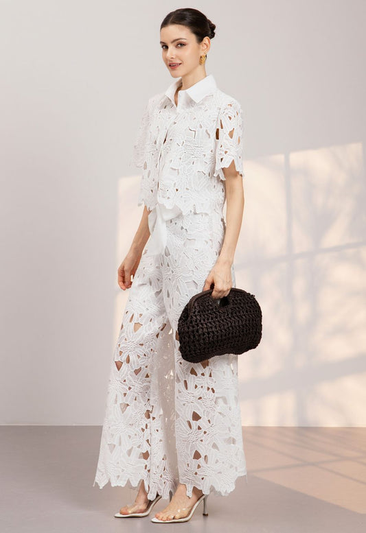 Camille Top + Wide-leg Pants