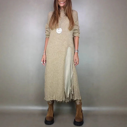 Knitted Sweater Dress Suit