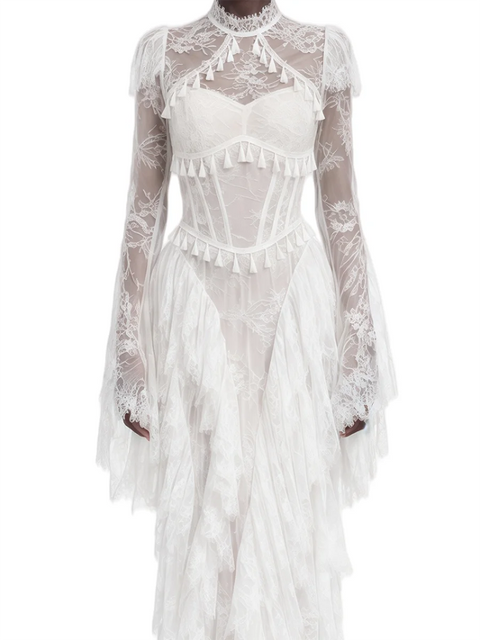 Ivory Nocturne Maxi Dress