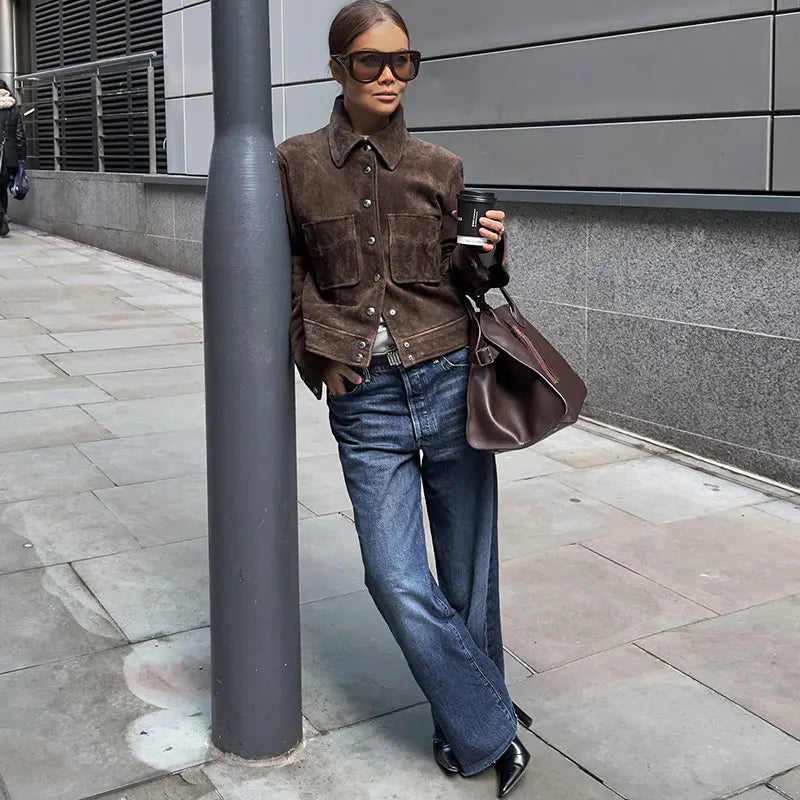 Retro Brown Suede Jackets