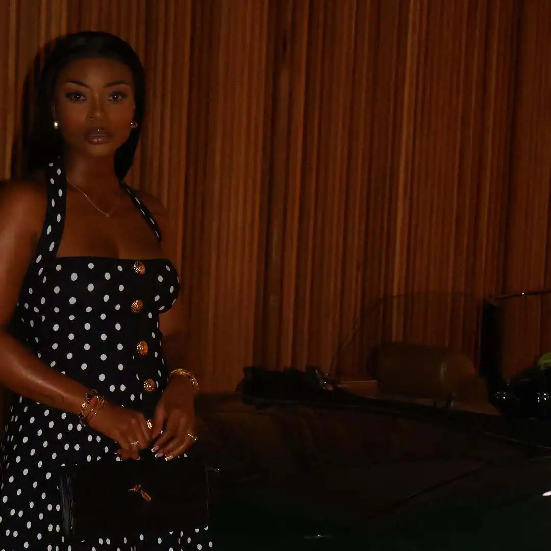 Perry Polka Dot Contrast Mini Dress