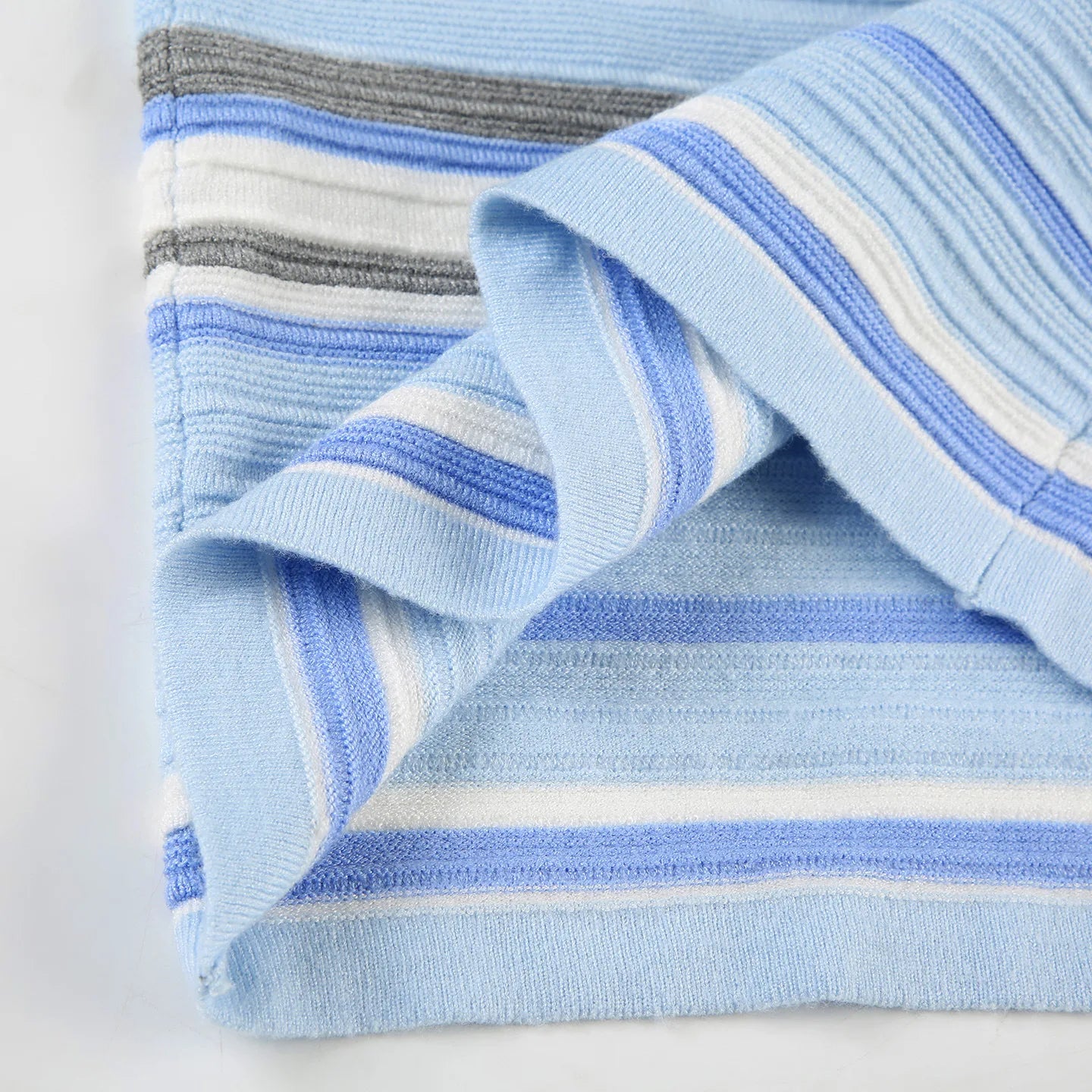 Striped Contrast Mini Skirt Set