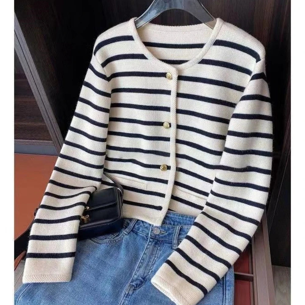 Oles Stripe Casual Office Jacket
