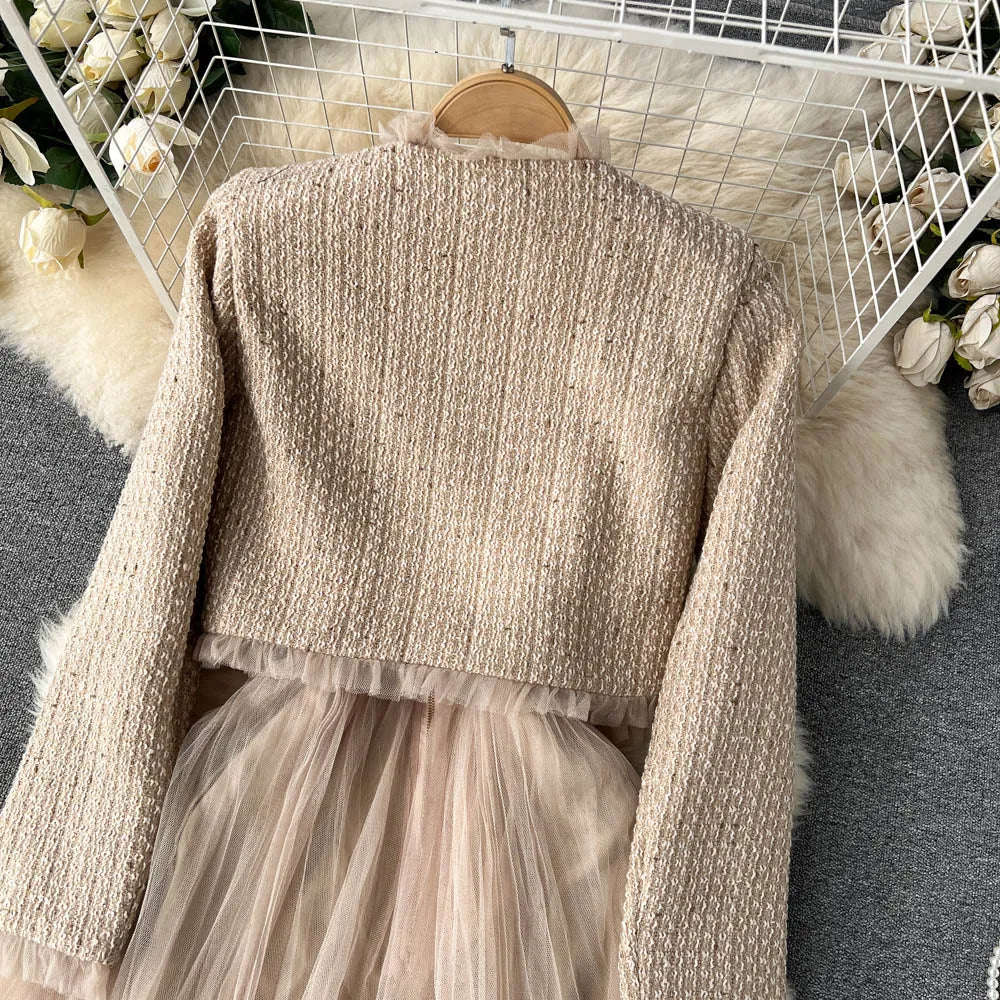 OMELLA Midi Dress +Tweed Jacket