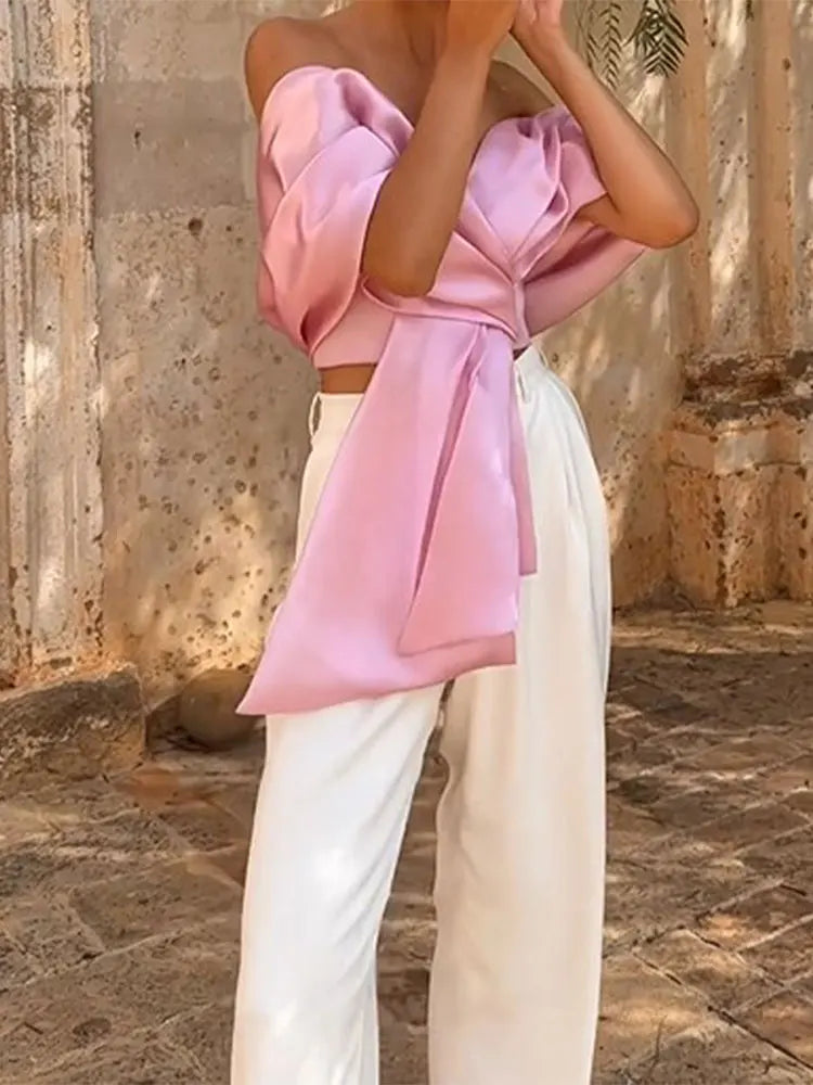 Pinky Satin Blouse