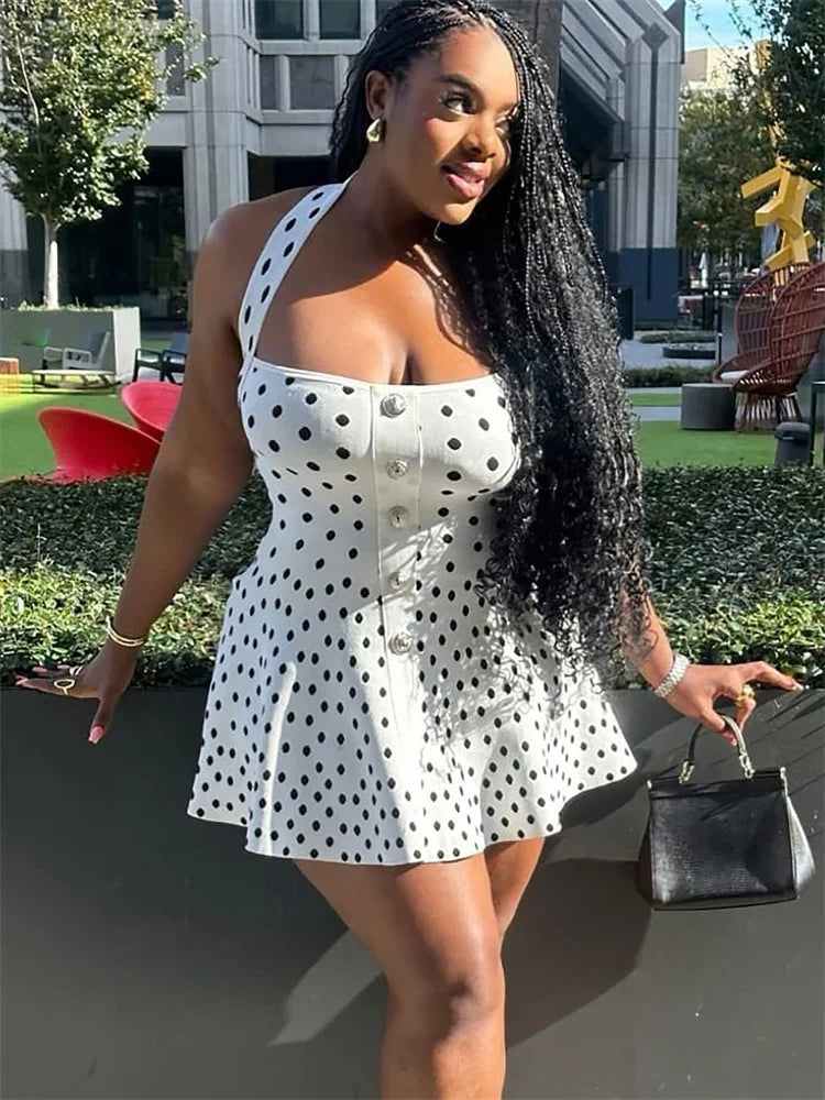 Perry Polka Dot Contrast Mini Dress