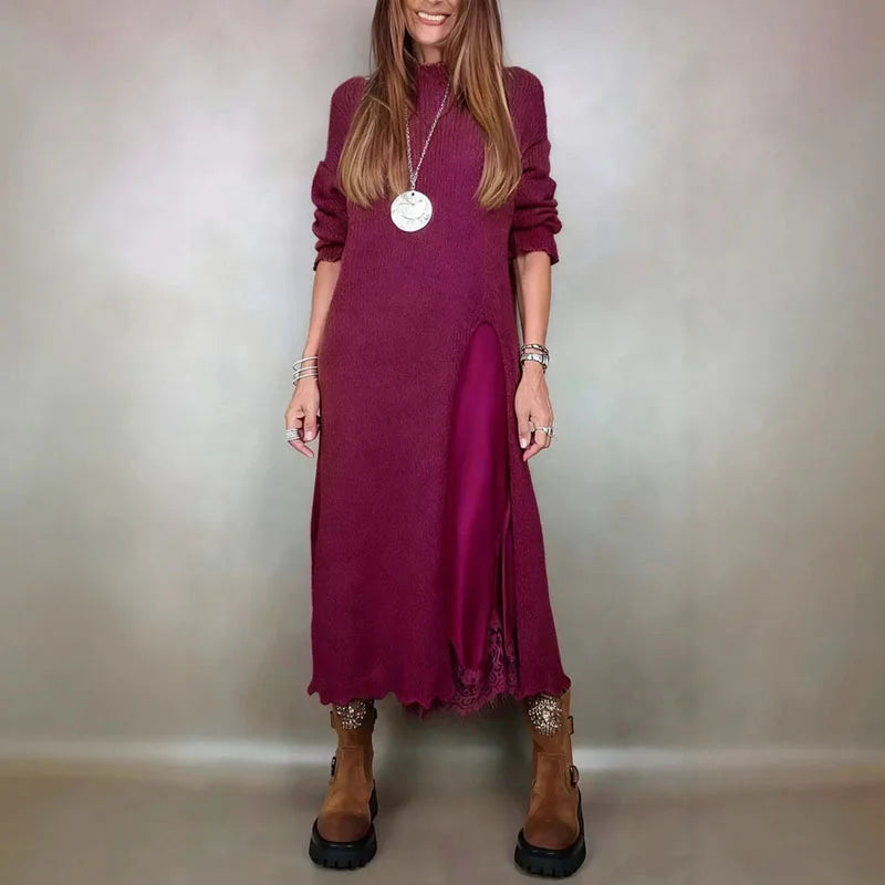 Knitted Sweater Dress Suit