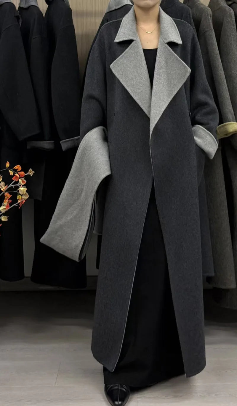 Lana Double Sided Wool Coat+Shawl