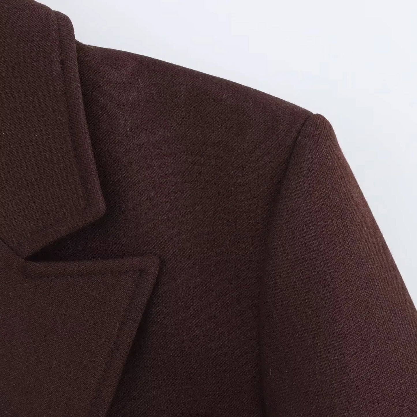 Deep Mocha Tailored Blazer Pants and Skirt Set