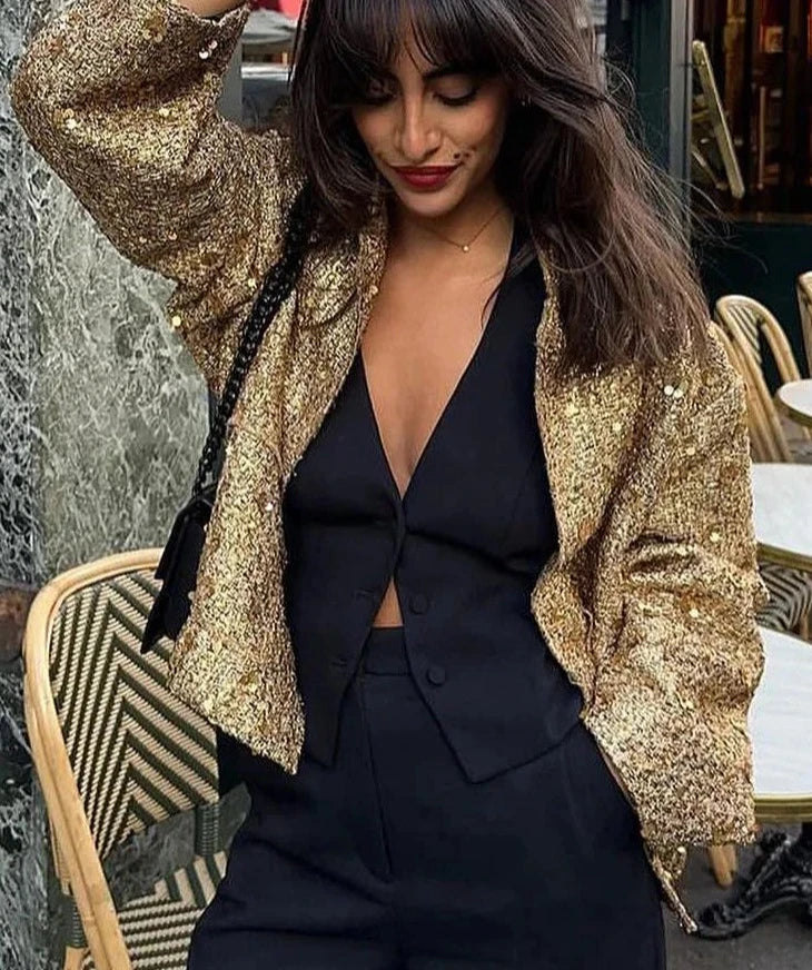 Talula Shiny Sequin Jacket