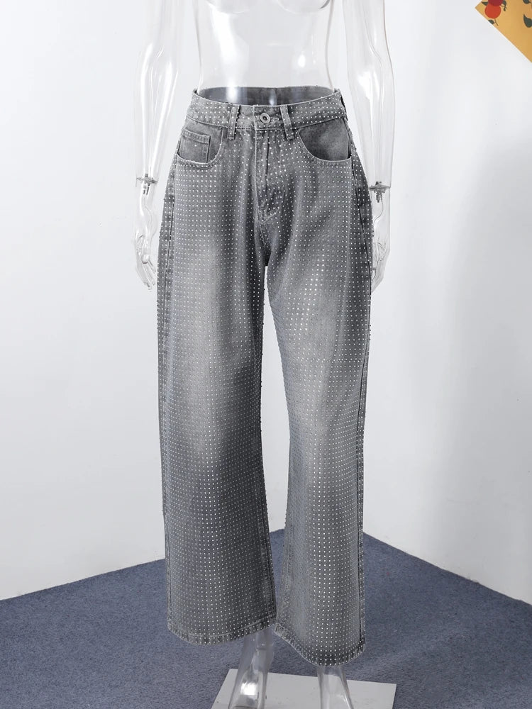 Shiny Rhinestone Jeans
