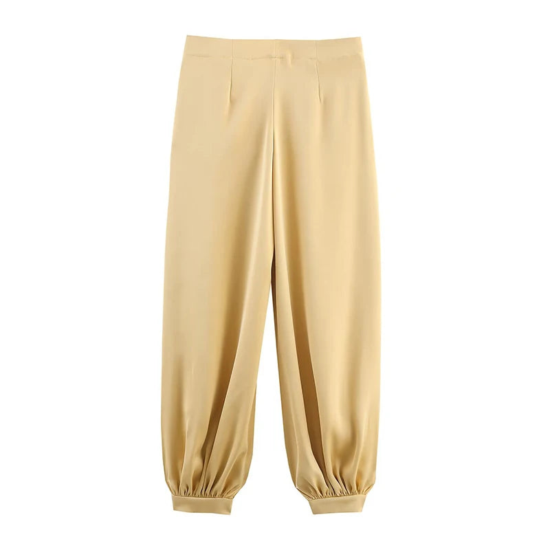 Satin Jogger Pants Set