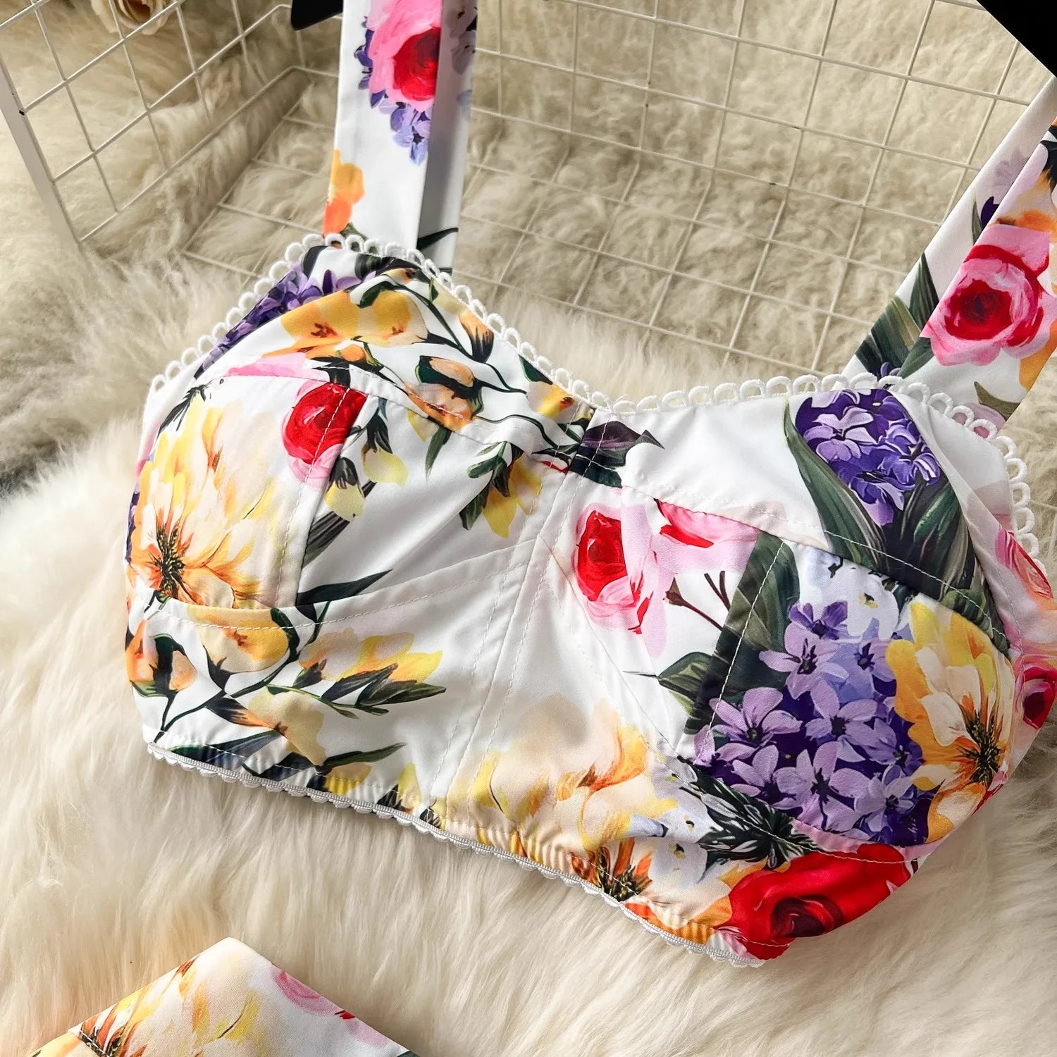 Summer Flower Skirt Set