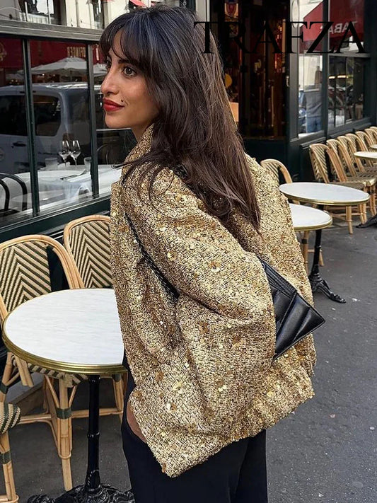 Talula Shiny Sequin Jacket