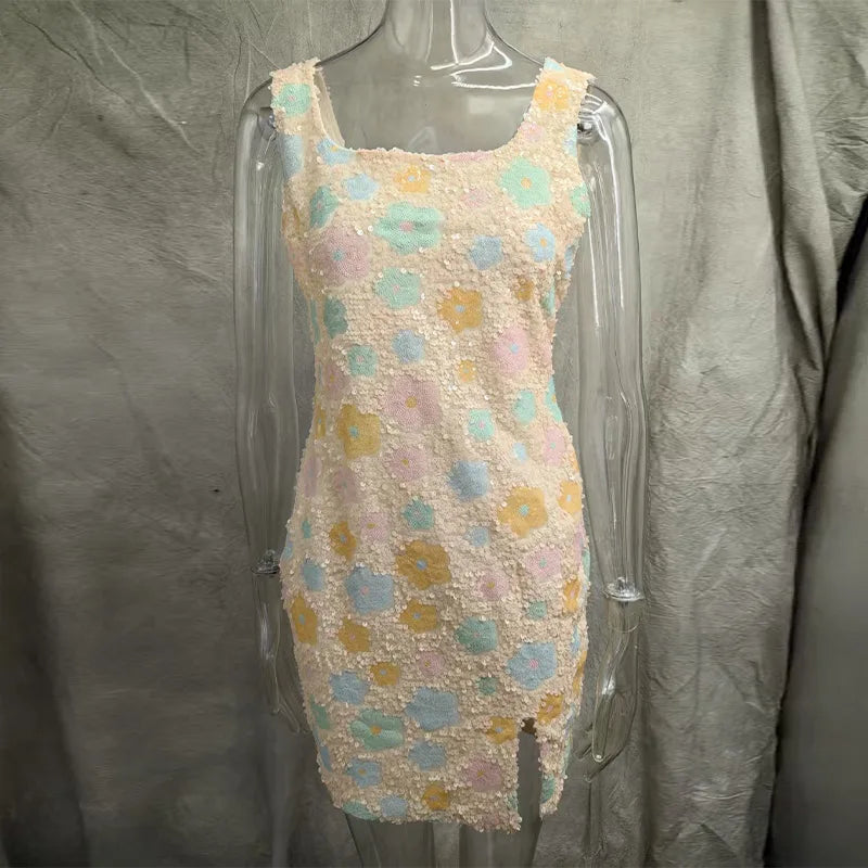 Sexy Sequined Short Dress