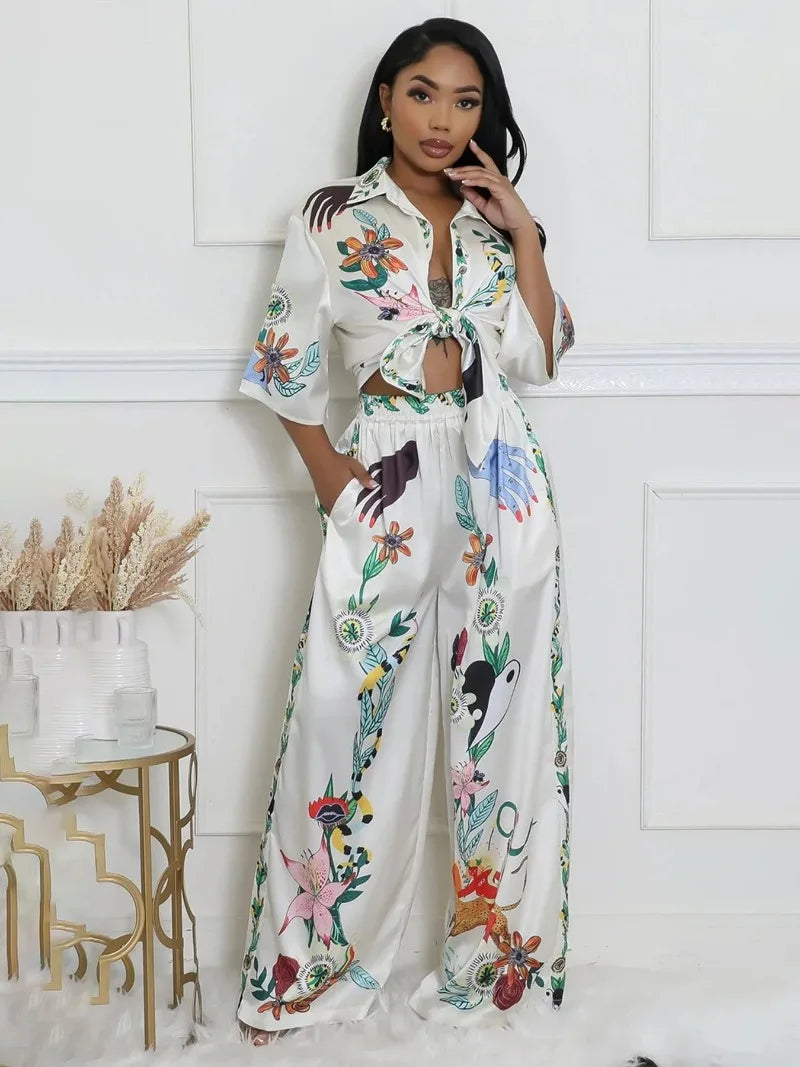 Beach Printed Summer Two Piece Set