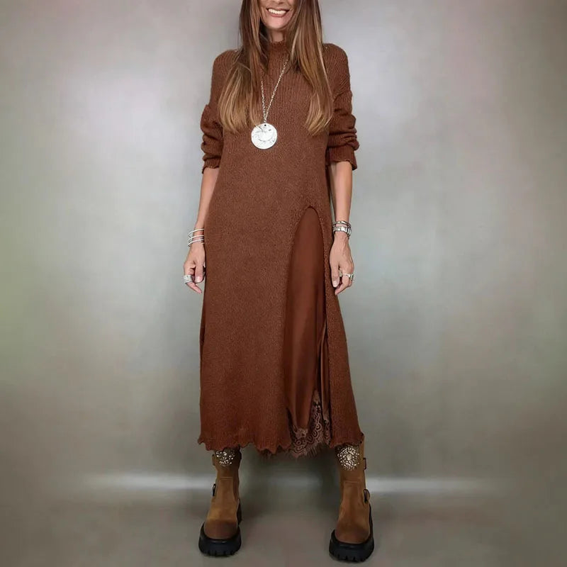 Knitted Sweater Dress Suit