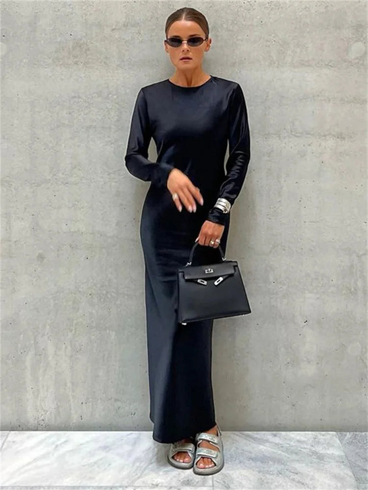 Satin Maxi Dress
