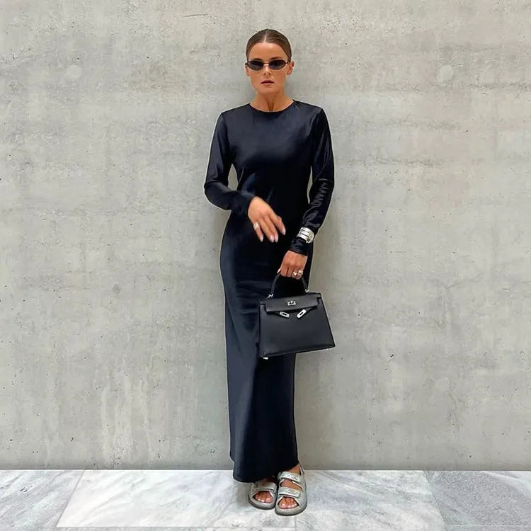 Satin Maxi Dress