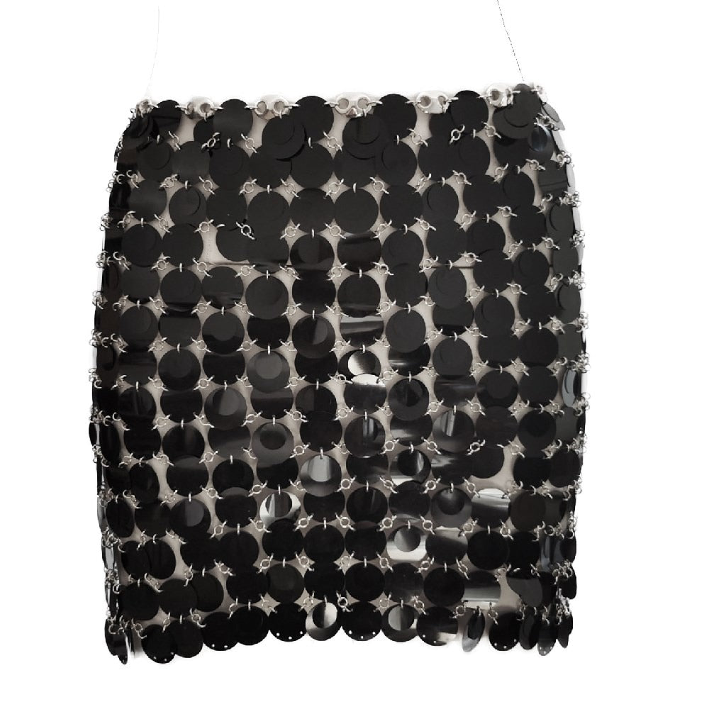 Shiny Sequins Mini Skirt