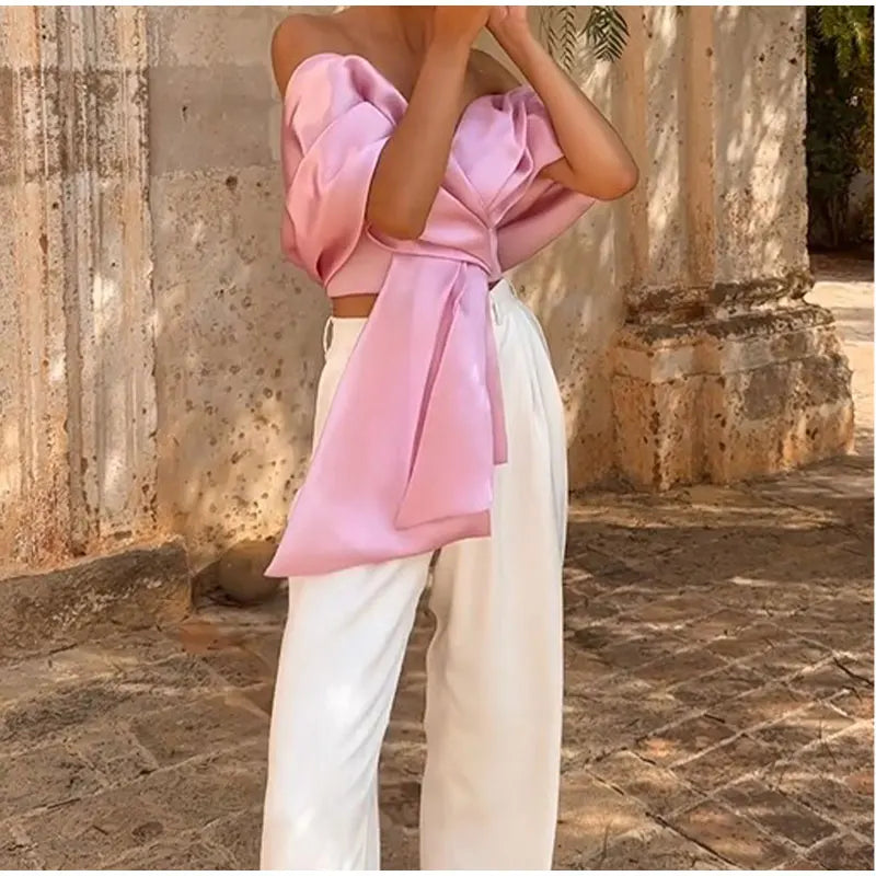 Pinky Satin Blouse
