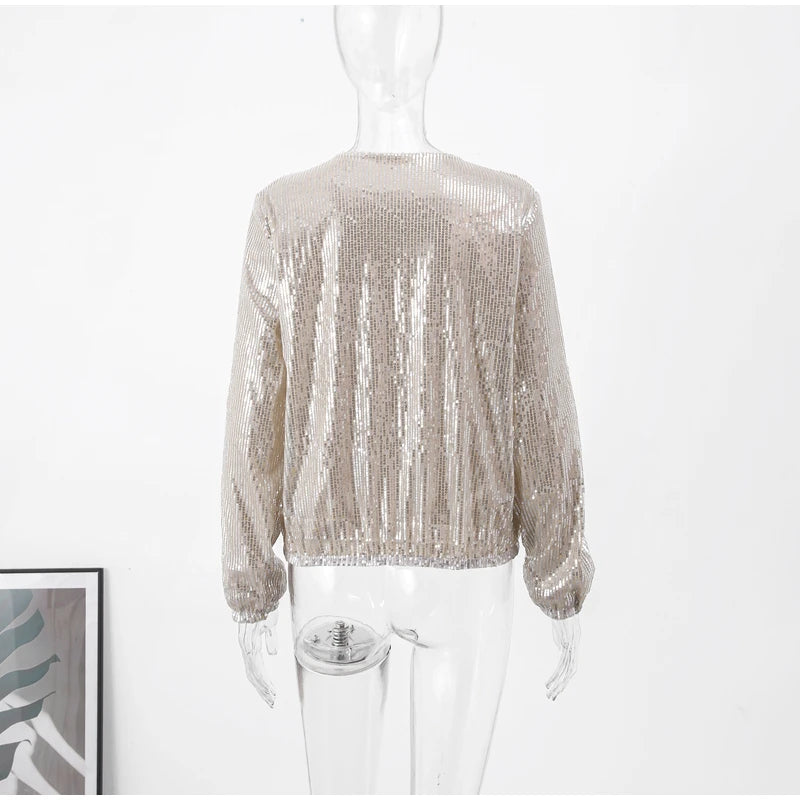 Sequin Zipper Jacket