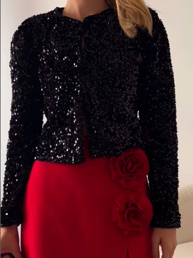 Sequin Shorts Set