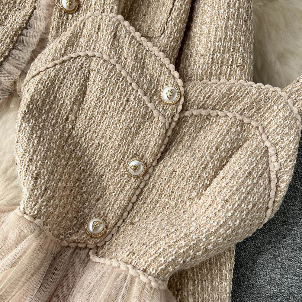 OMELLA Midi Dress +Tweed Jacket