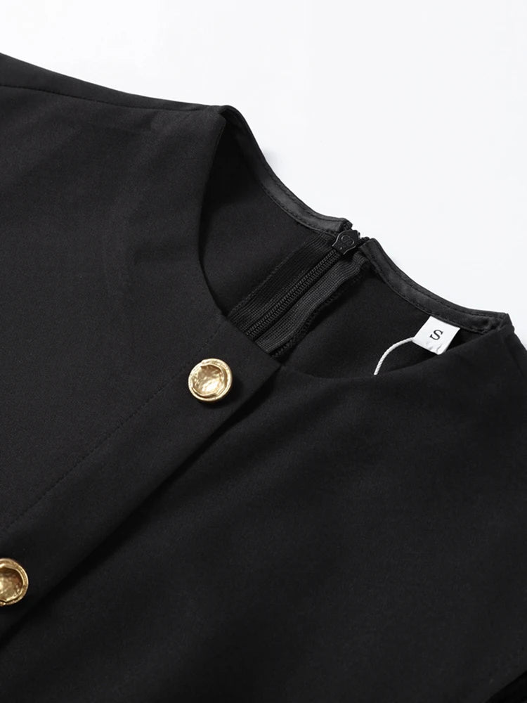 Meski Black Sleeveless Midi Dresses