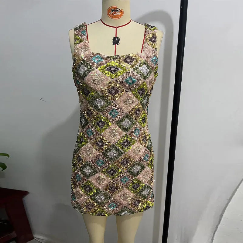 Sexy Sequined Short Dress
