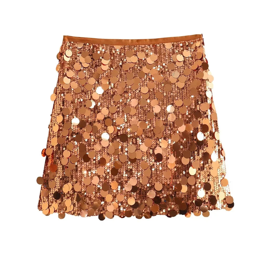 Short Sequins Skirt