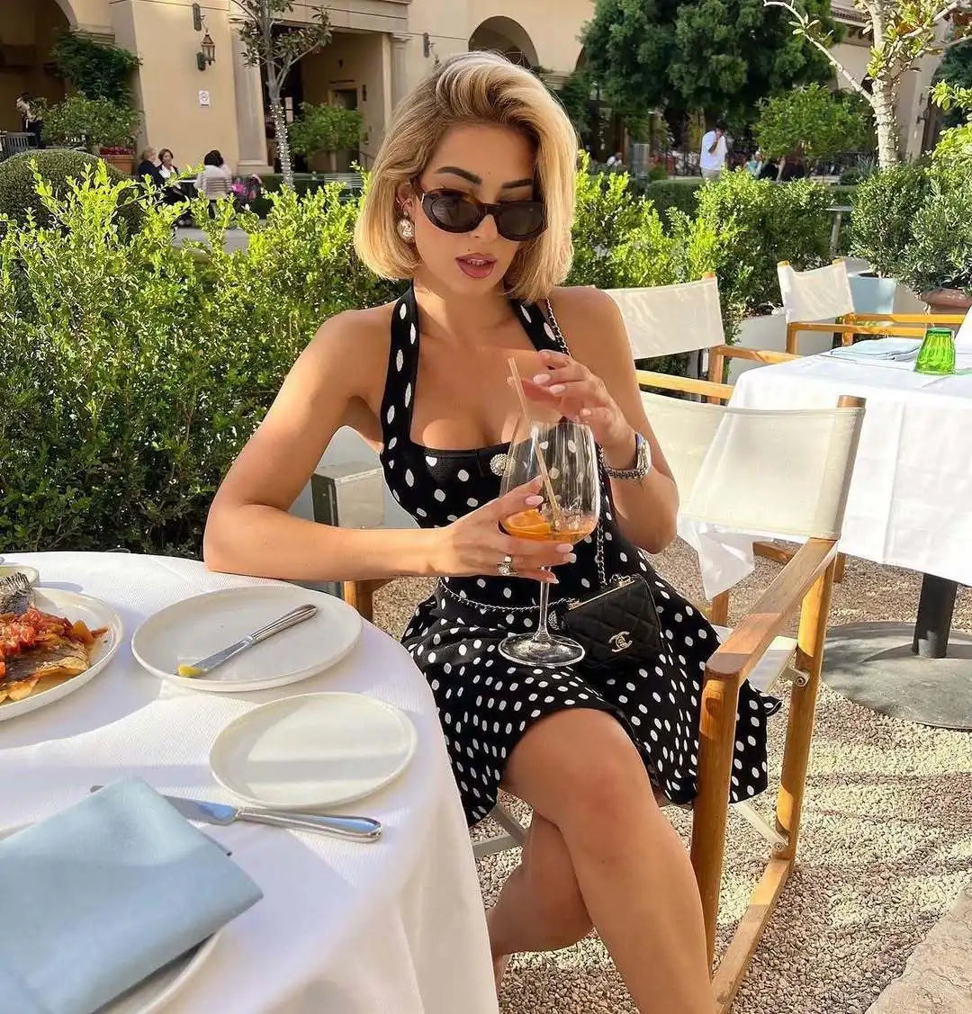 Perry Polka Dot Contrast Mini Dress