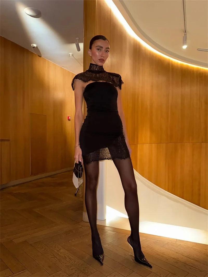 Ursula Lace Backless Mini Dress