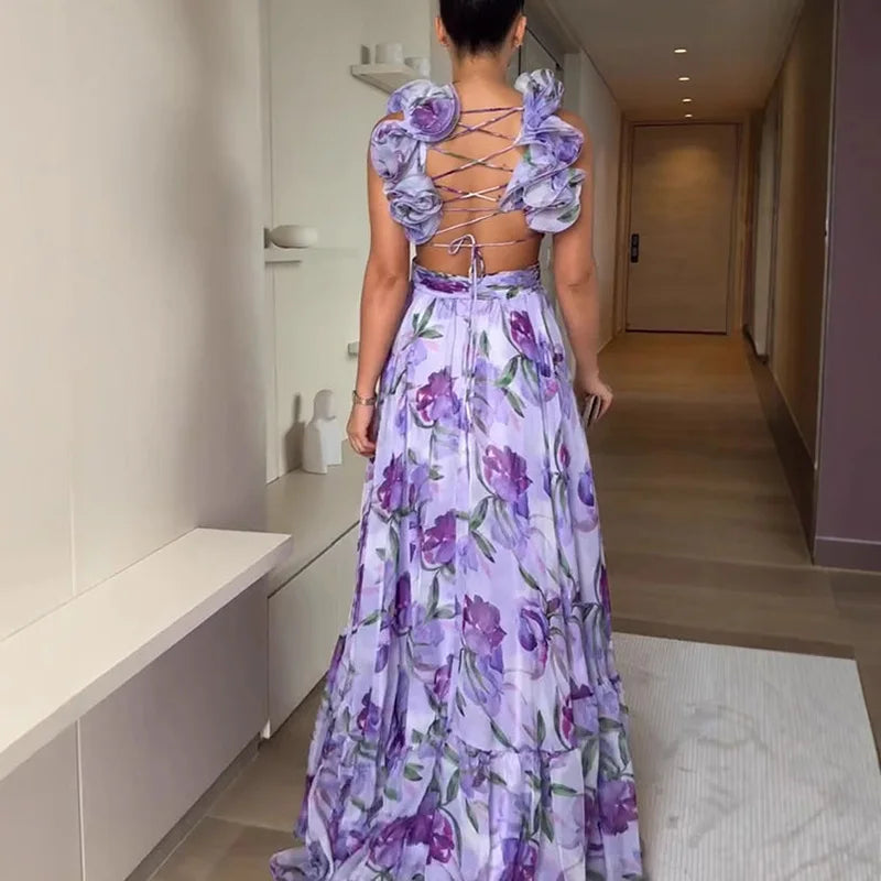 Marianella Sleeveless Backless Dress