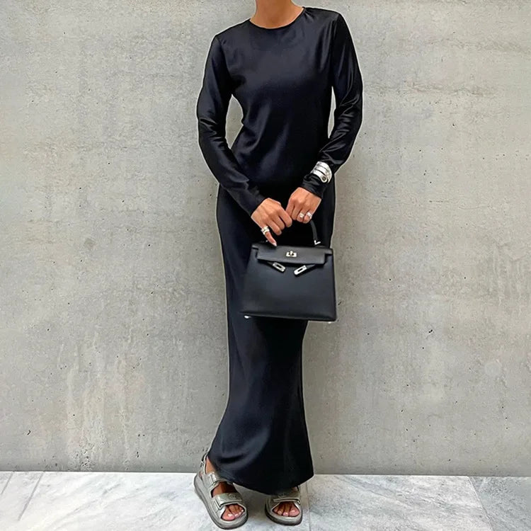 Satin Maxi Dress