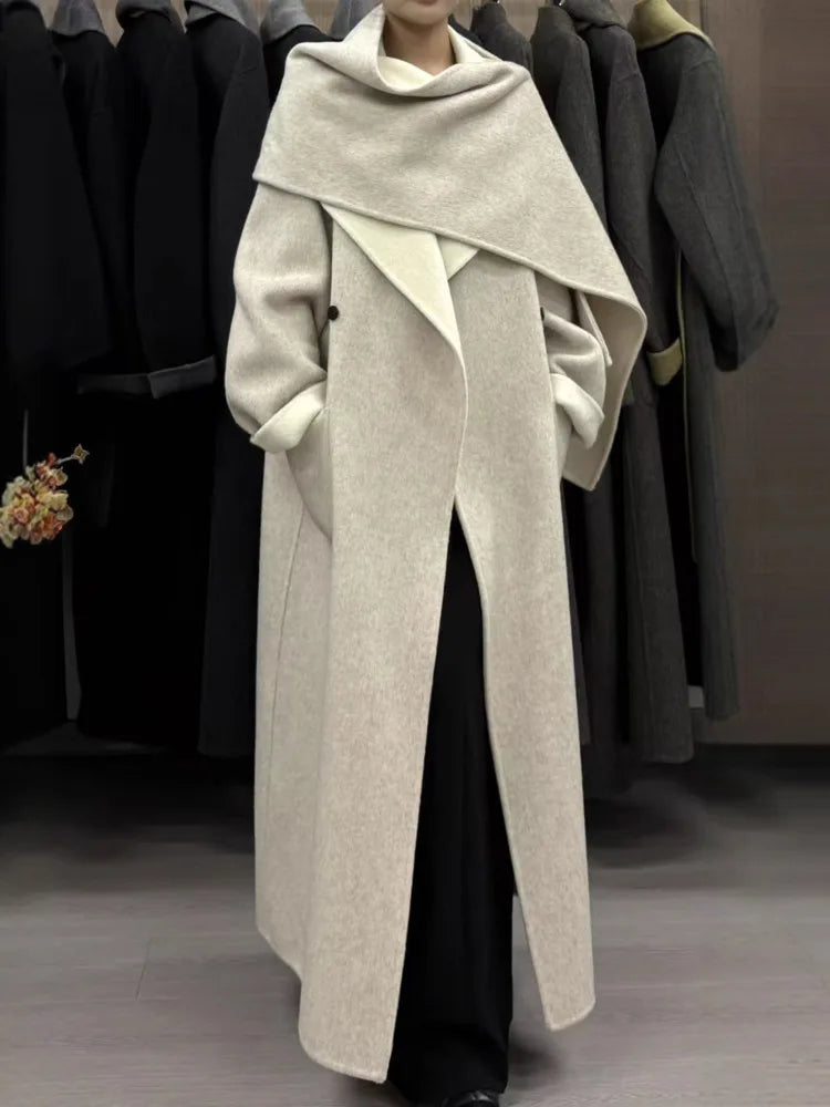 Lana Double Sided Wool Coat+Shawl