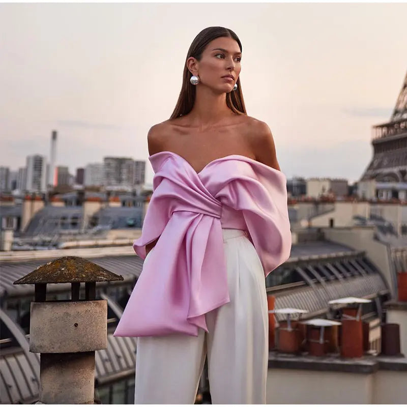 Pinky Satin Blouse