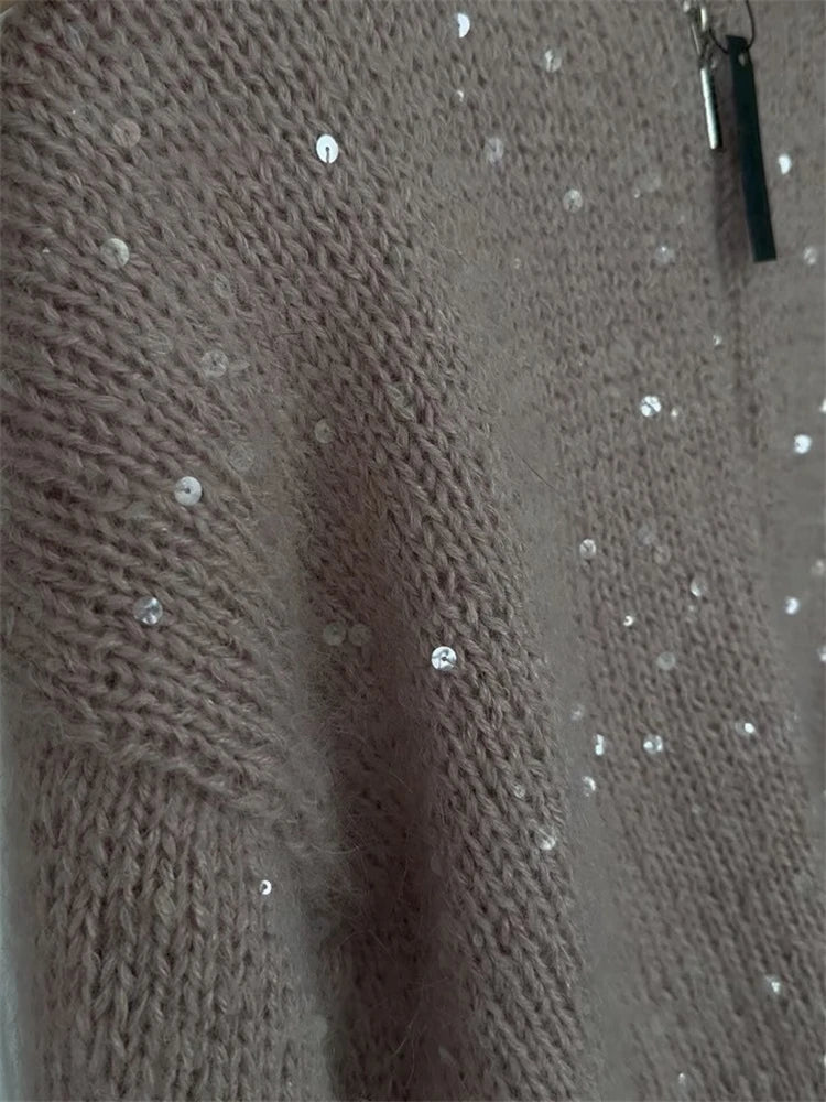 Sequin Knitted Cardigan