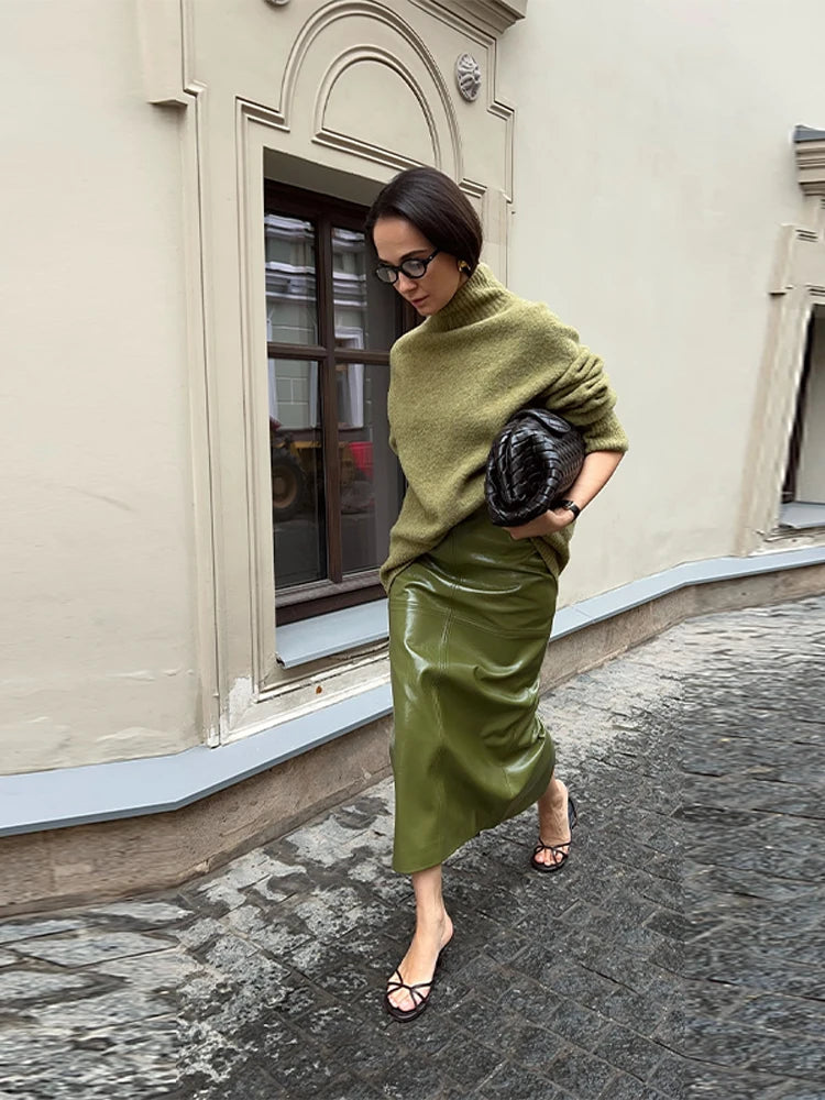 Leather Skirts Jackets Suit