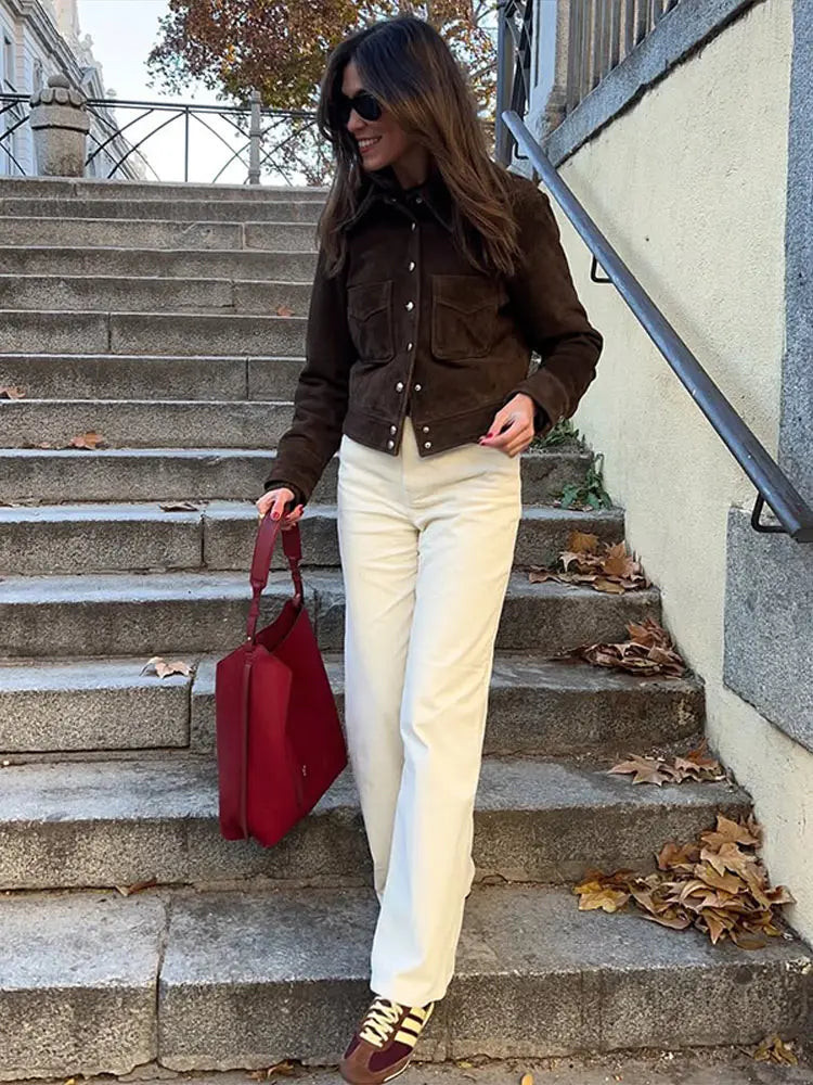 Retro Brown Suede Jackets
