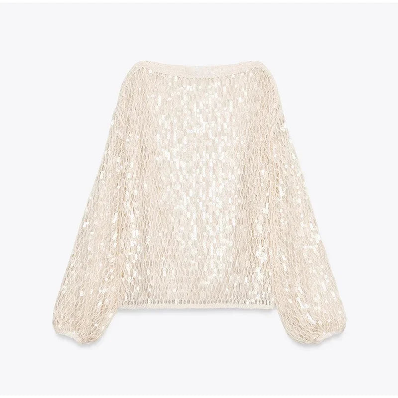 Knit Sequined Sweater