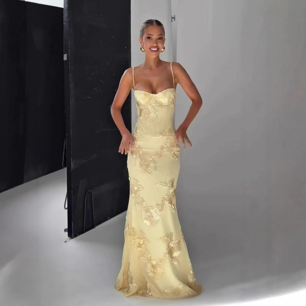 mermaid dress type Mermaid Dress Yellow / S