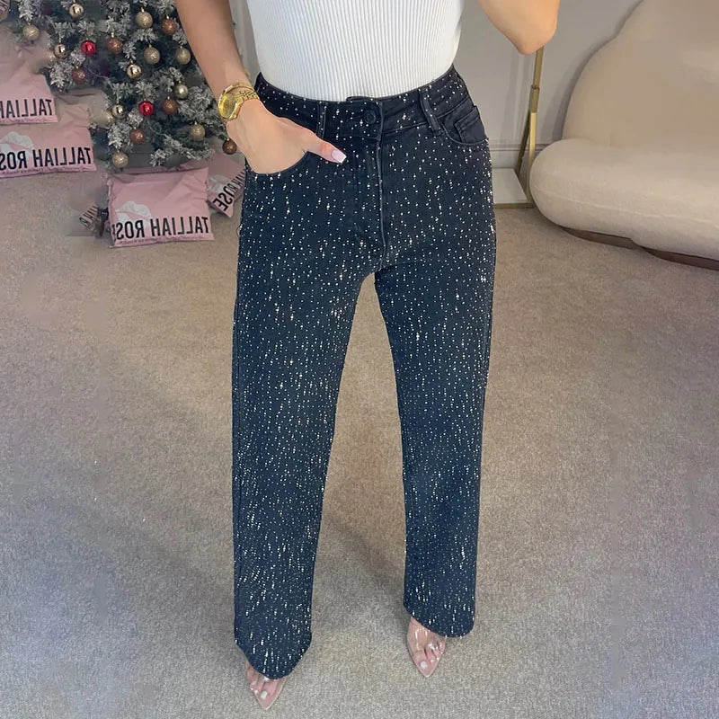 Shiny Rhinestone Jeans