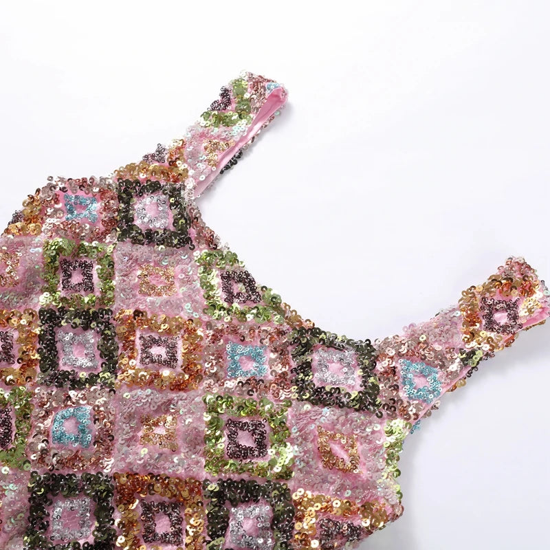 Sexy Sequined Short Dress