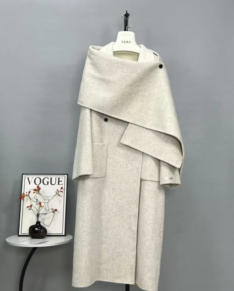 Lana Double Sided Wool Coat+Shawl
