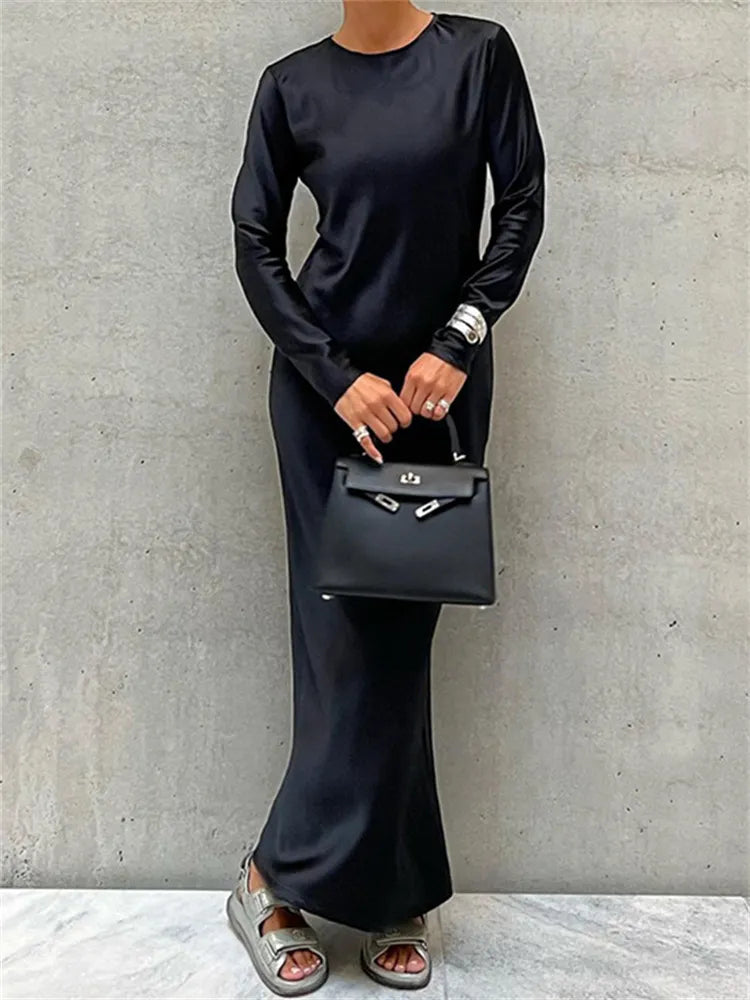 Satin Maxi Dress